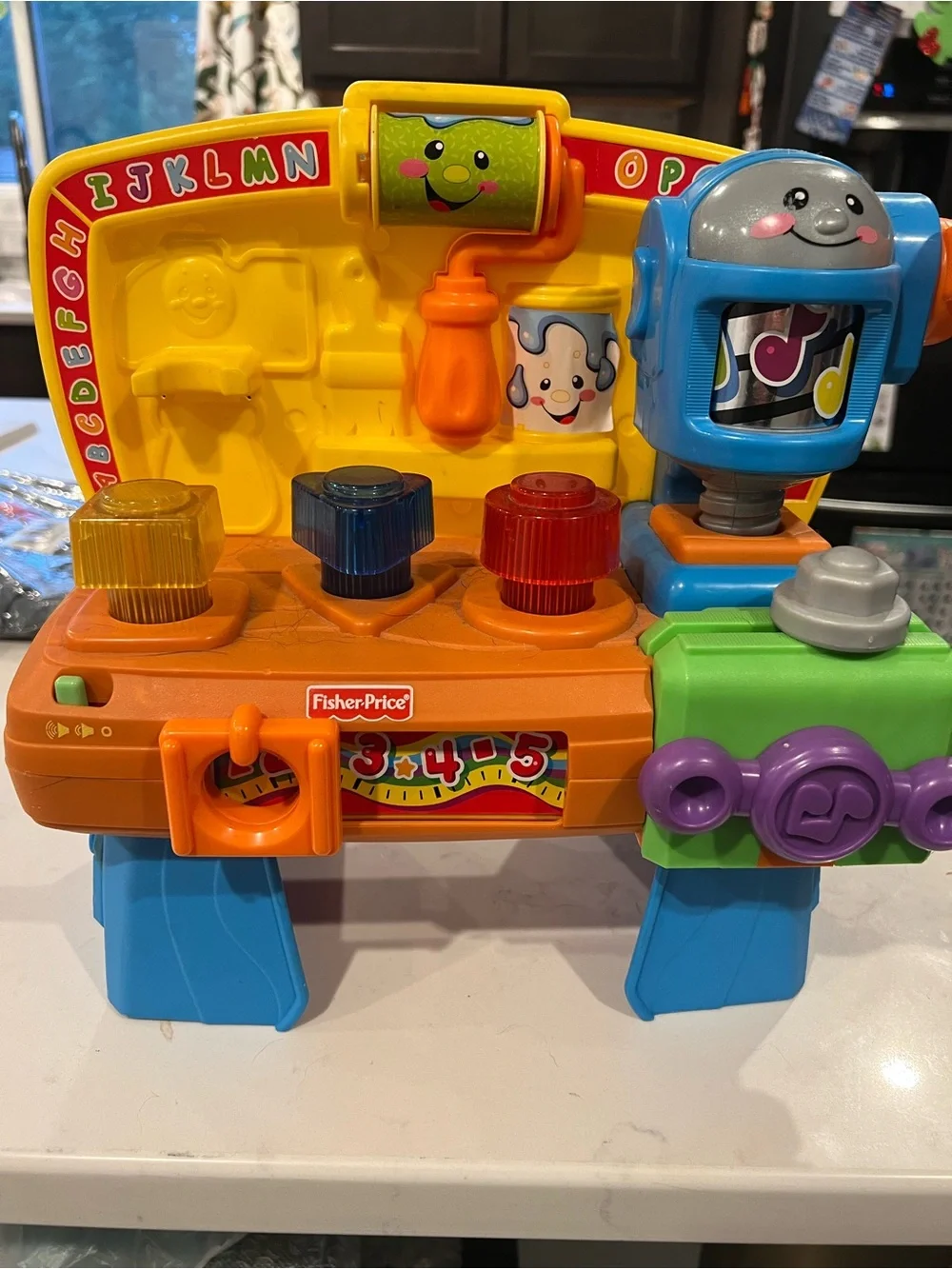 Fisher Price Laugh and Learn Interactive Tool Bench Lights Sounds Tested Works